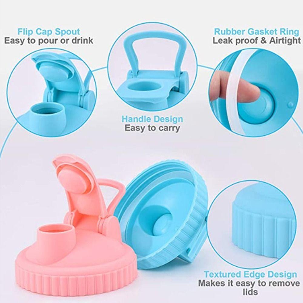 For Wide Mouth Jar Kitchen Tool 86mm 70mm Mason Jar Lid Spout Lid Seal Bottle Cover with Pou R Hole