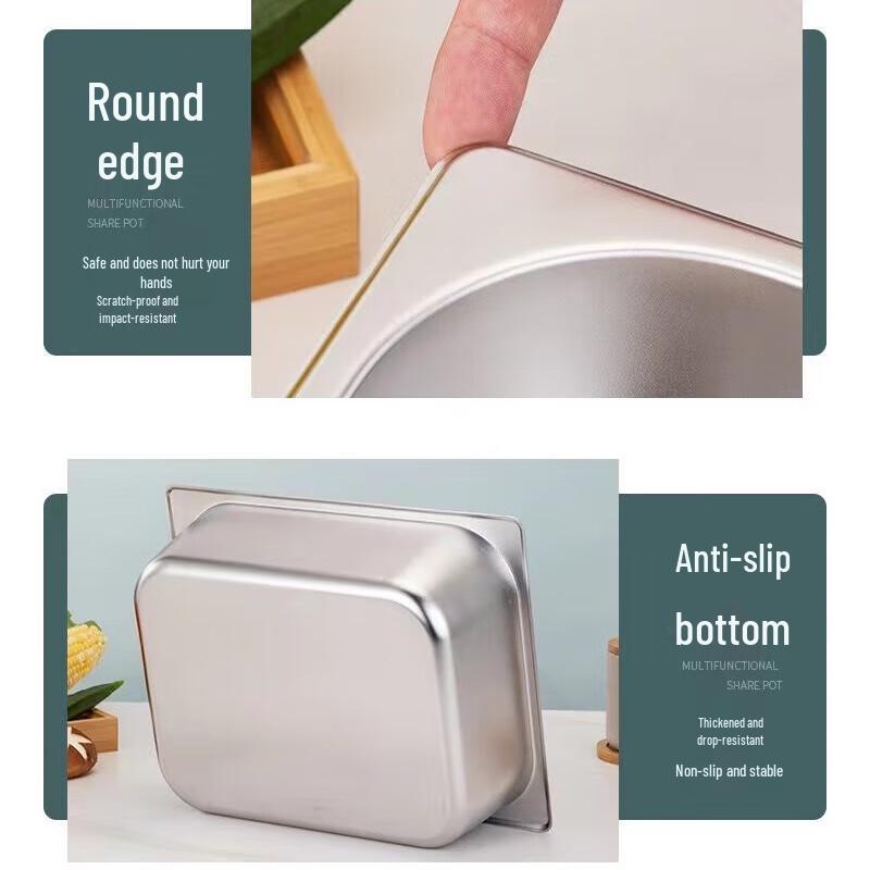 Shengjia Гастронорм 1/3 Нержавеющая сталь Контейнер для еды с крышкой