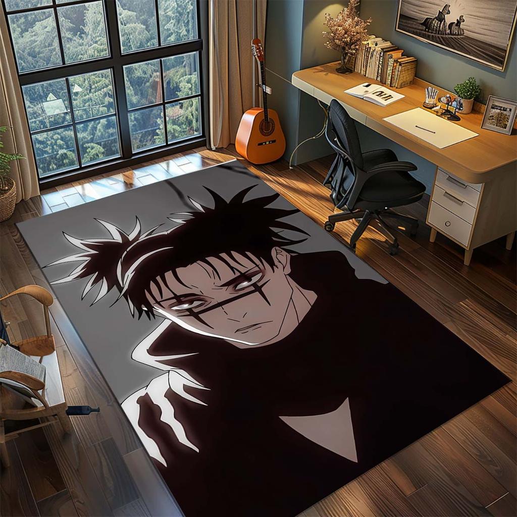 Ковер Аниме Jujutsu Kaisen Большой Ковер Нескользящий Моющийся Коврик для Пола Комната Геймера Спальня Домашний Декор -QJY