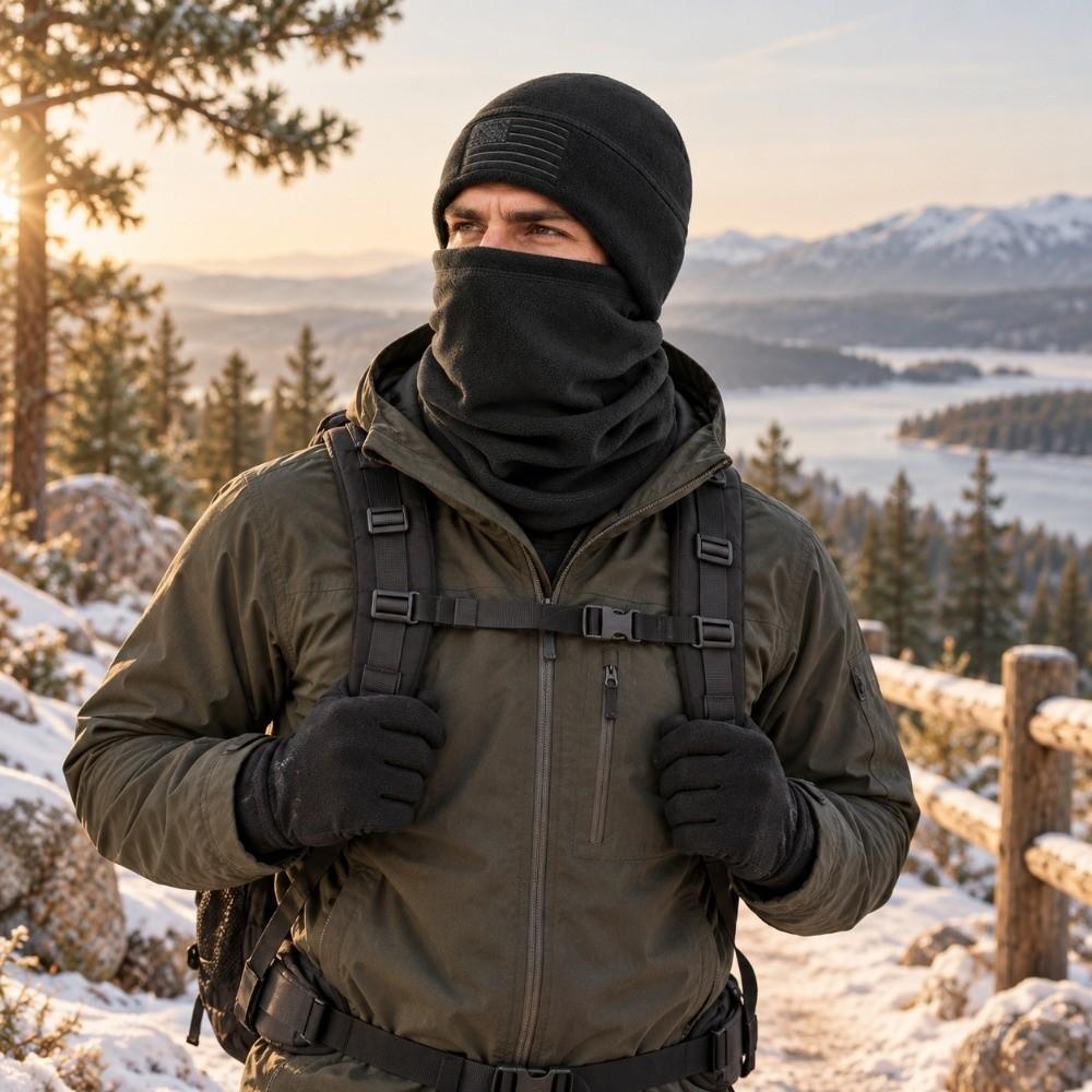 Breathable Hat and Scarf Set Thermal Ear Protection Hat Fashion Balaclava Hat Outdoor Activities
