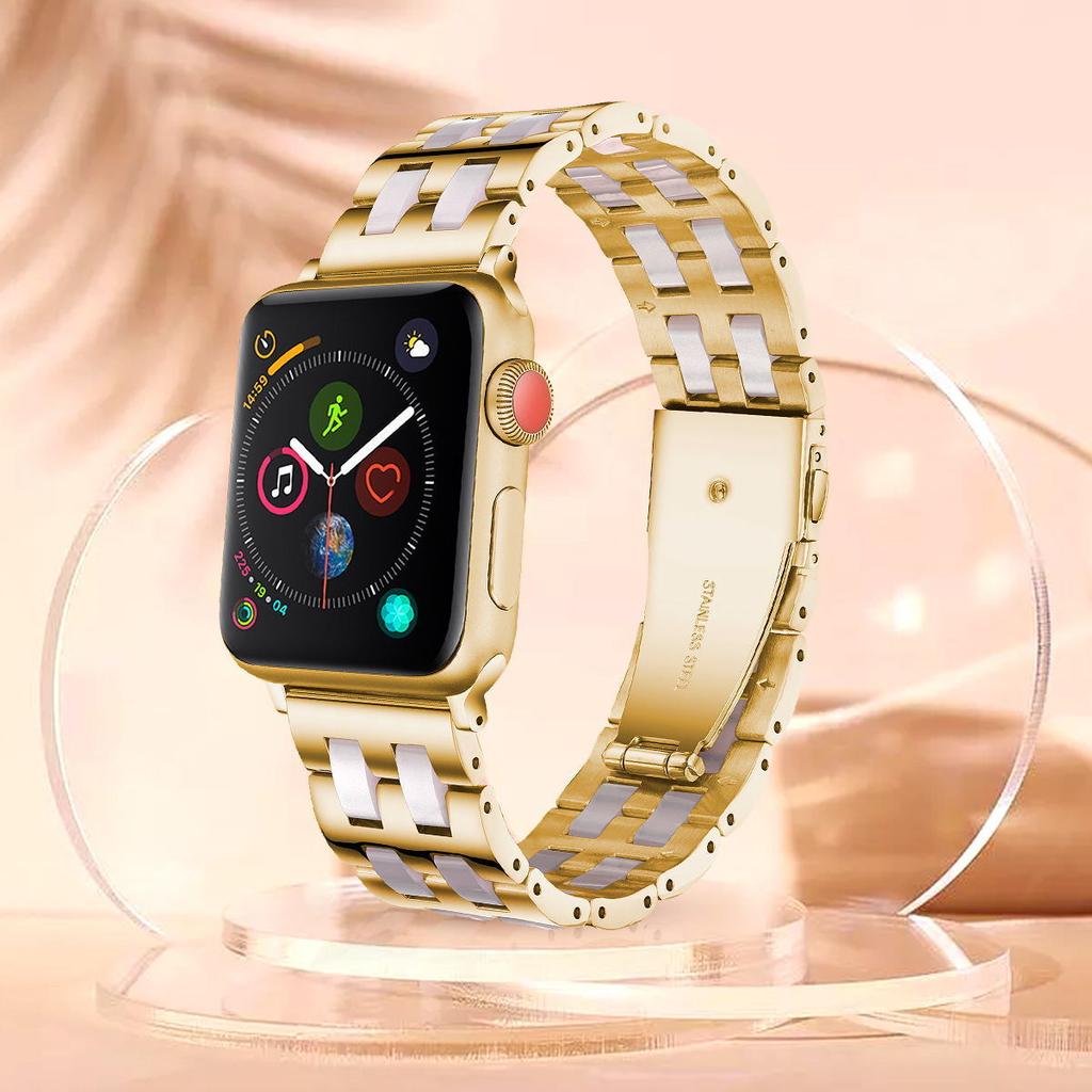 Ремешок для часов для iWatch Serie 9 41 мм 45 мм 8 7 6 5 Ремешок из нержавеющей стали и смолы для Apple Watch Ultra 2 49 мм, ремешок 40 мм 44 мм