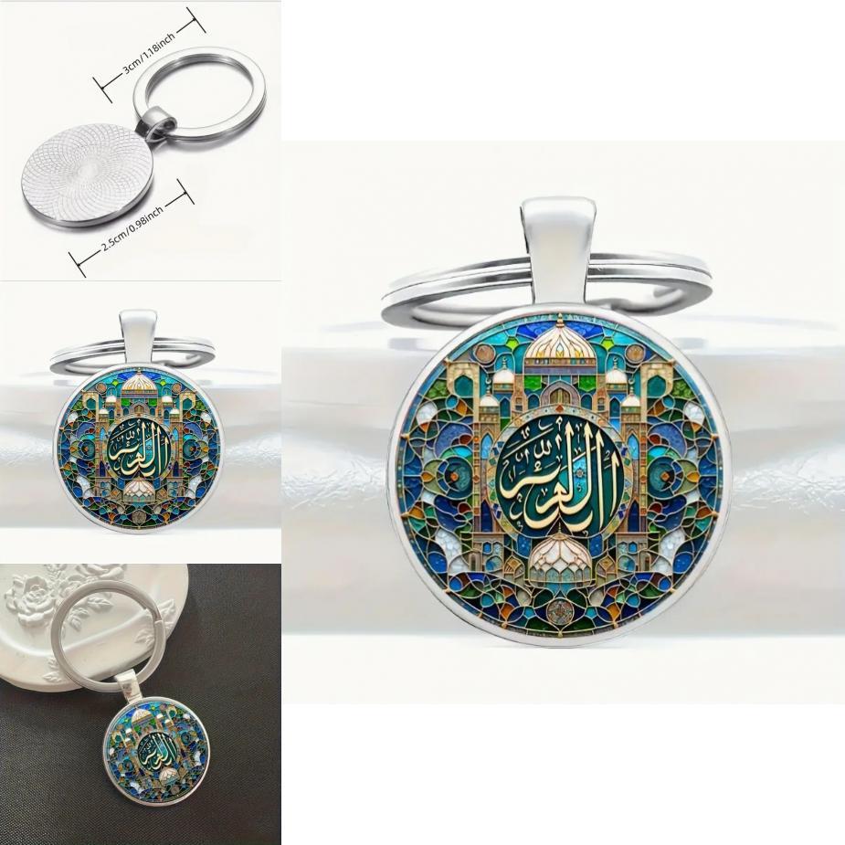 Silver Palace Design Keychain Zinc Alloy Suitable For Holiday Gift Giving