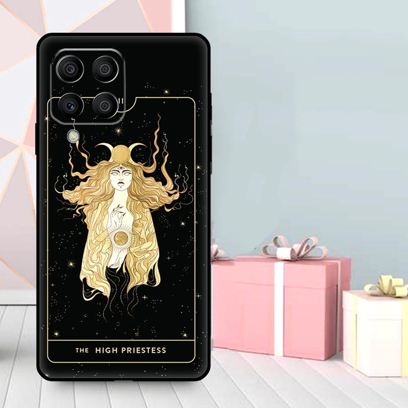 Лунная ведьма Таро Таинственный тотем Чехол для Samsung Galaxy M56 M52 M32 M53 M16 M11 M21 M31 M35 M12 M13 M14 M15 M36 M55 M34 M54
