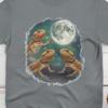 Three Bearded Dragons Moon Graphic T Shirt, Funny Lizard Lover Tshirt, Reptile Owner Garment Dyed Tee, Cute Beardie Starry Night Top