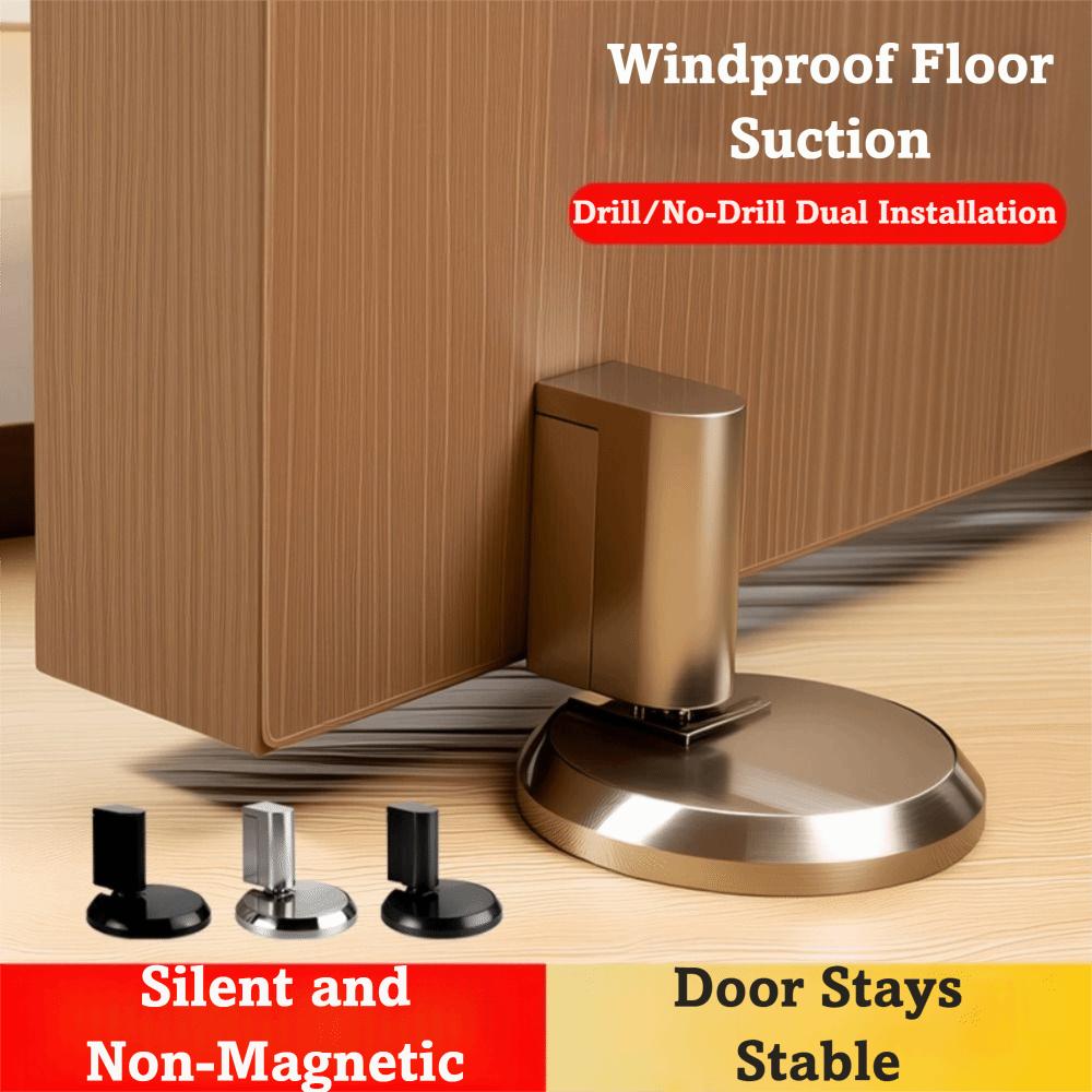 Конструкция без сверления Механический запирающий дверной стопор Дизайн без магнитов Функция бесшумности Дверной стопор без магнитов