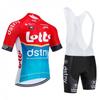 Mens Cycling Jersey Bib Shorts Set Breathable Quick-Dry Short Sleeve Performance Apparel Road Bike Riding