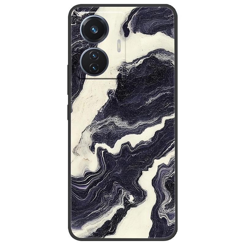 Для vivo T1 4G Y55 4G iQOO Z6 44 Вт V2153 Чехол Мраморный Мягкий Матовый Силиконовый Чехол на Заднюю Панель Для Vivo T1 44 Вт Полная Защита Чехол для Телефона