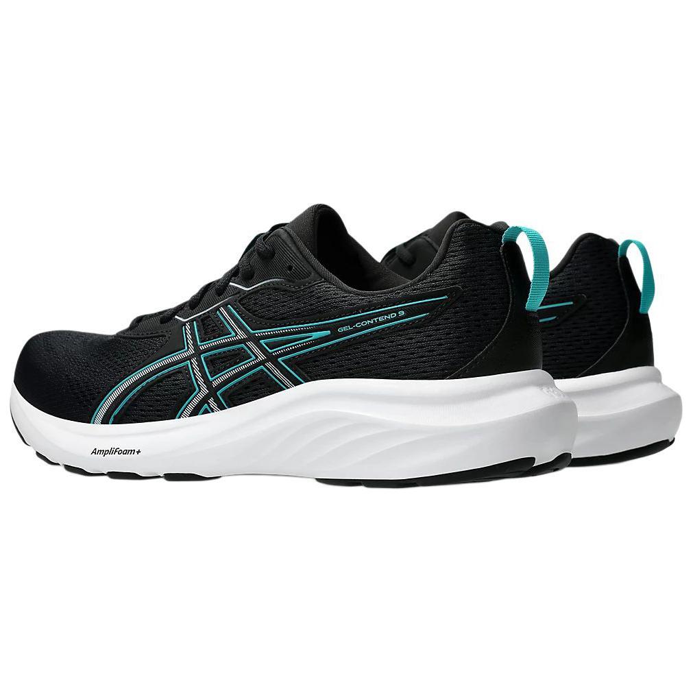 Asics GEL CONTEND 9 Износостойкие Низкие Кроссовки для Бега Мужские Черные Кроссовки 1011B881-004