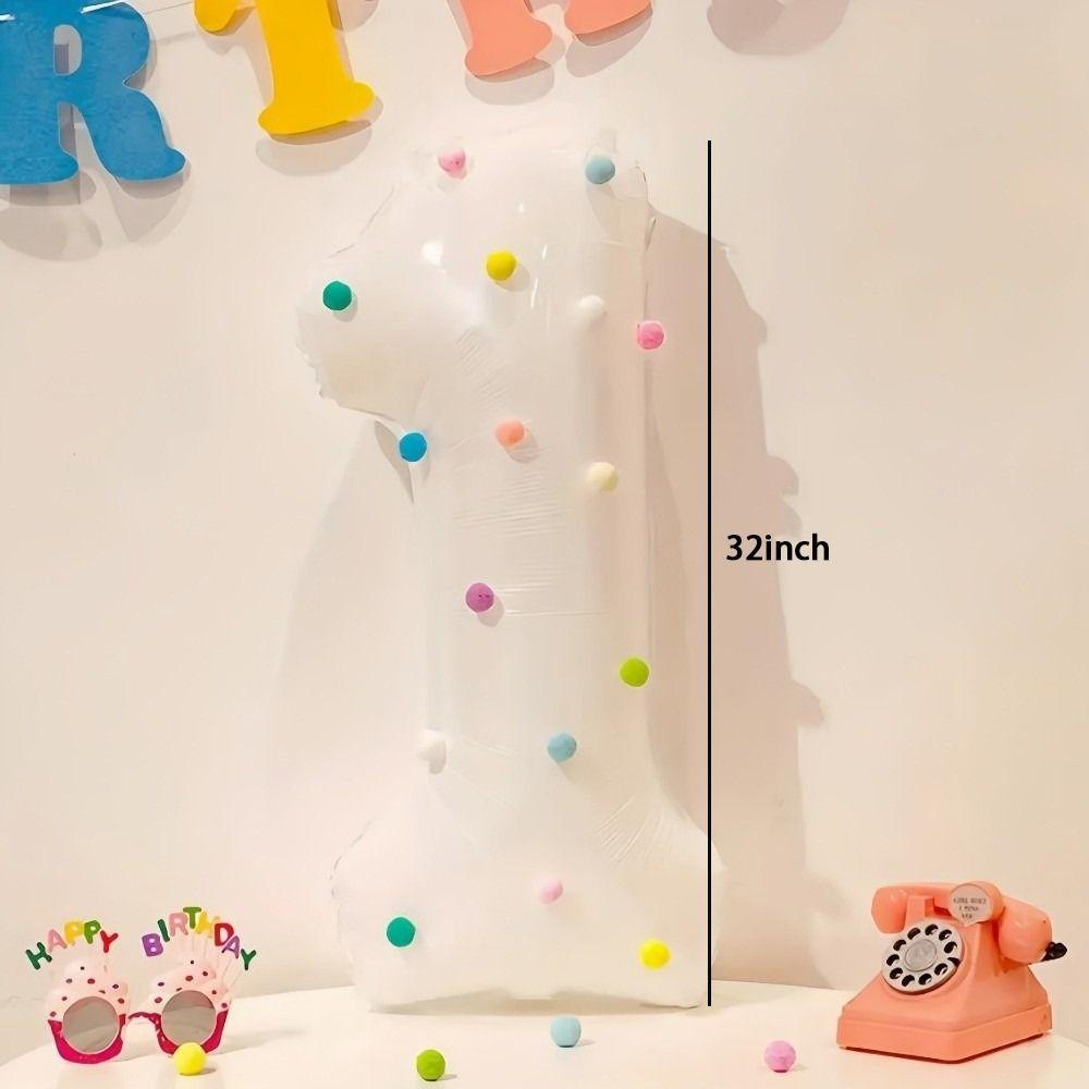 White Number 0-9 Balloons 32 Inch Birthday Party Decorations  Celebrating Birthdays
