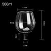 Wine Bottle Glass Topper Drink Directly From the Bottle,Crystal Transparent Shot Glass Cup Wine Decanter with Cork