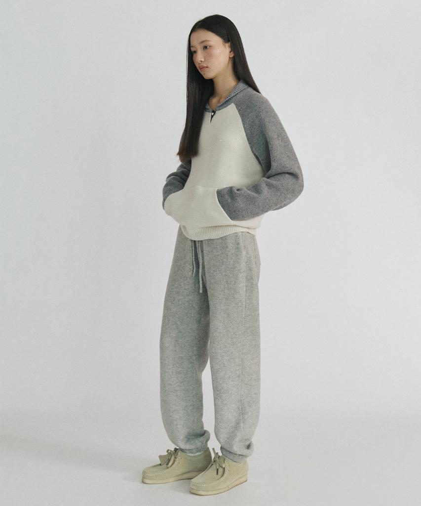 STEP AROUND Knit Jogger Banding Pants_Grey