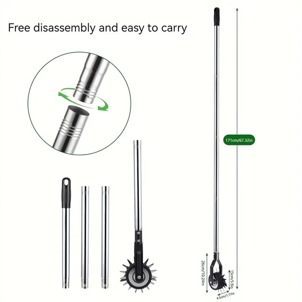 Газонокосилка Rotarys с ручкой из нержавеющей стали, портативный прочный триммер для газона для тротуара