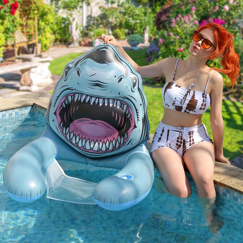 Adult And Children'S Water Leisure Lounge Chair Outdoor Water Play Pvc Inflatable Transparent Sequin Seat Floating Row Quality