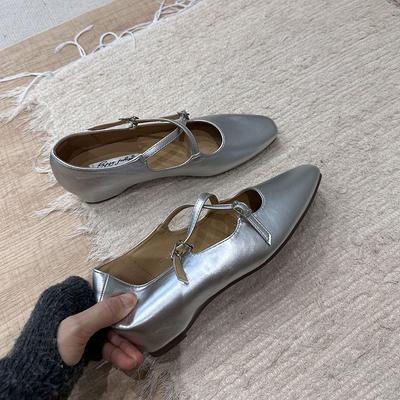 Мода Мода Мелкие женские туфли Мэри Джейн с увеличением высоты Женская мягкая обувь Ремешок с пряжкой Женские туфли на плоской подошве 2025 Новинка