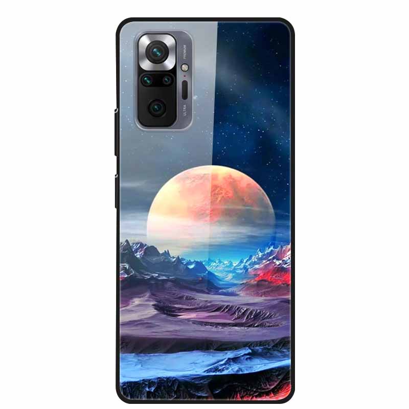 Цветная закаленная стеклянная крышка для чехла Xiaomi Redmi Note 10 Pro, жесткий противоударный Funda для чехлов Redmi Note10 / Note 10Pro, корпус