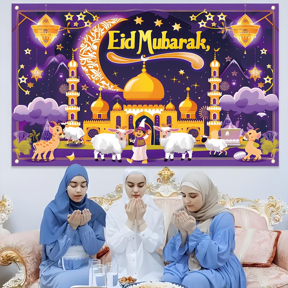 1 piece, Ramadan banner, 180 cm * 110 cm / 70.8 inches * 43.3 inches, made of polyester materialDJH