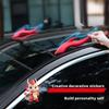 1 Pair 3D Dragon Horn Car Roof Decoration Personalized Vehicle Modifications Sticker Ornament Creative Car Roof Accessories