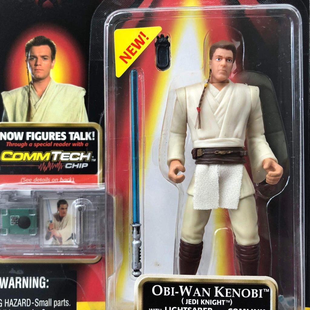 Star Wars Episode 1 Comtech Basic Figure Kenobi Jedi Knight Version Obi-Wan