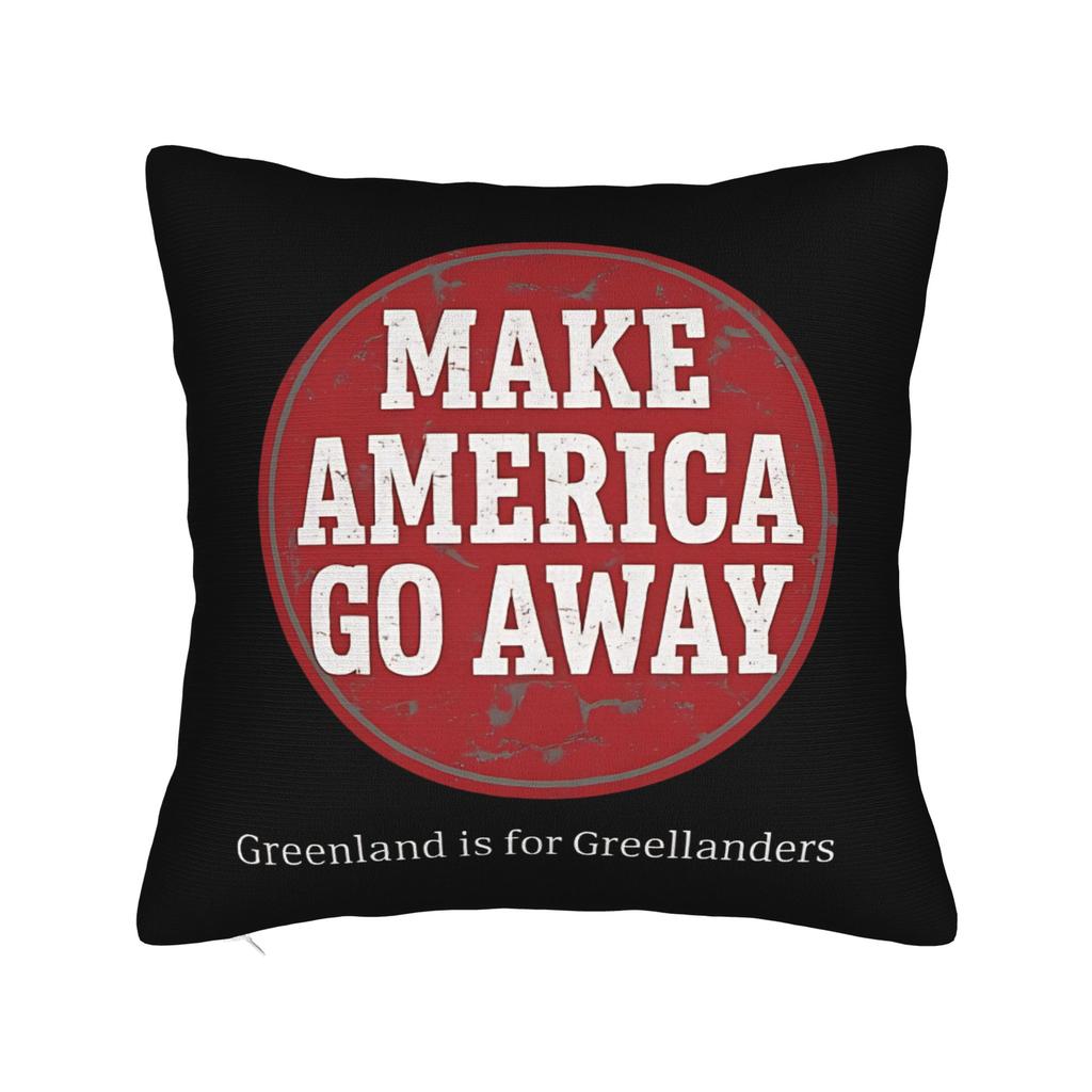 Nu Det Nu uk Greenland flag Pillowcase Polyester Cushion Cover Gift MAGA Throw Pillow Case Cover Home Zippered 4040cm