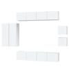 VidaXL Ensemble de meubles TV 8 pcs Blanc Bois d'ingénierie 3114486