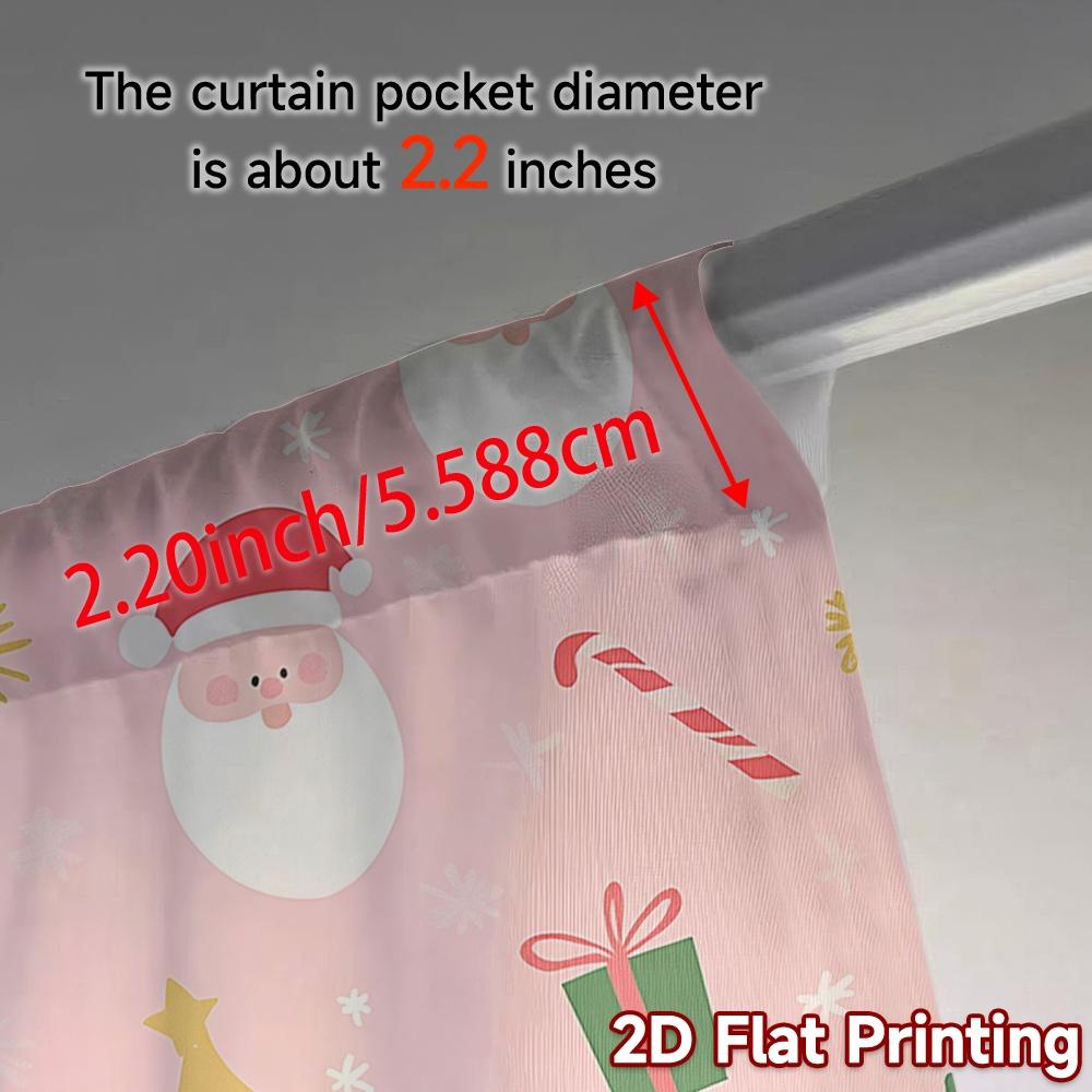 2pcs,Curtains Cute Christmas Elements (2) Pattern Chic Curtains Prints Light Filtering Curtains Versatile All Perfect for