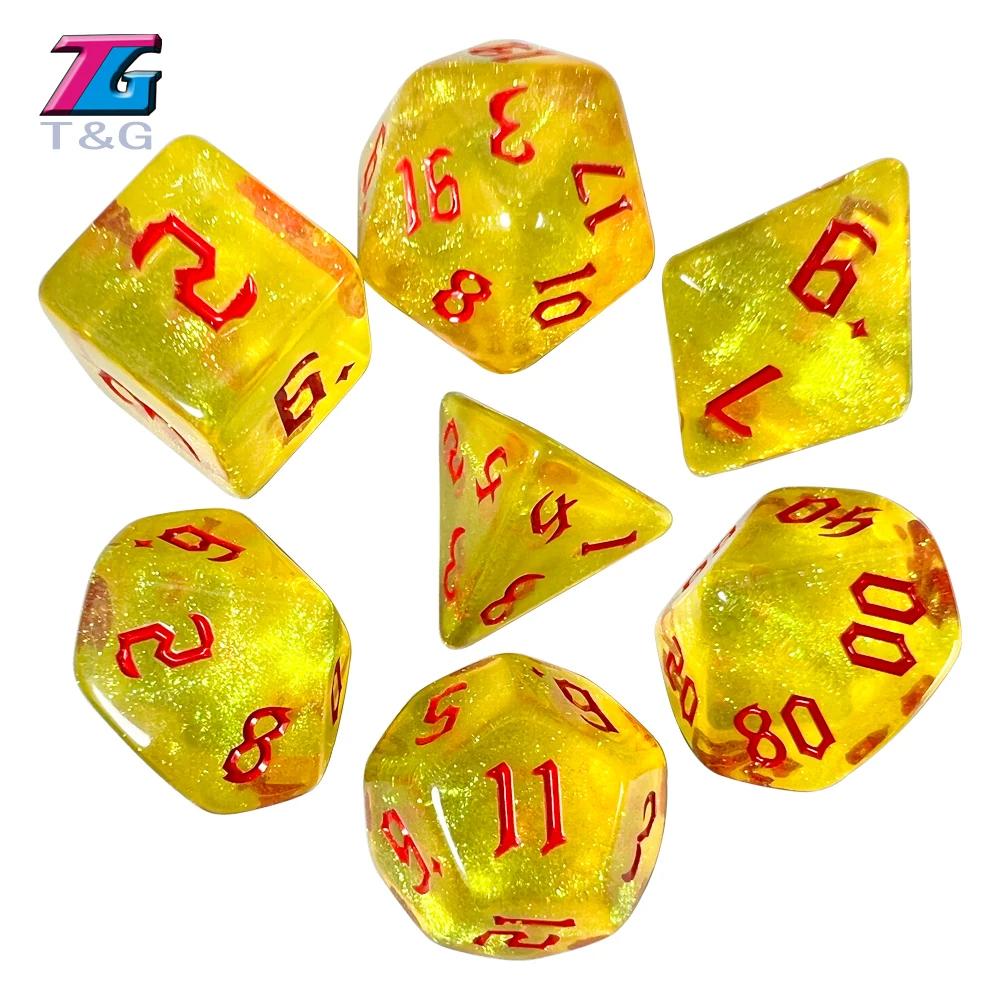 DND Dice RPG Dice Удивительные цвета, смешивание, фэнтези, эффект звездного света, уникальные стили ретро-шрифтов для карточных игр