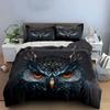 "Geometric Owl Art Decor Set" Multiple sizes kid's and adults' bedroom Exquisite 3PC bedding set, gift