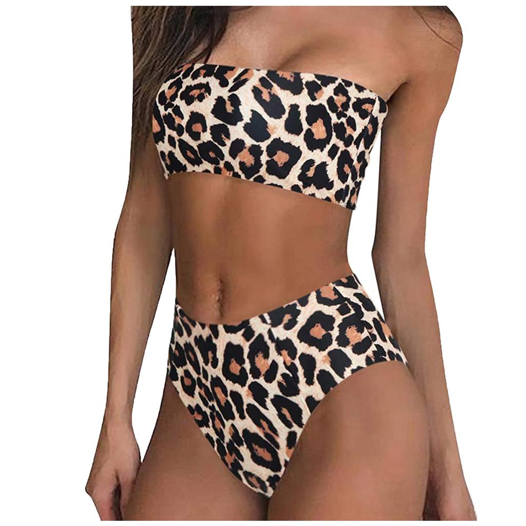 Women's Printing Padded Push Up 2 Piece Bikini Hollow Out Swimsuits Beachweart