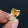 Natural Baltic Amber Cabochon Hand Crafted Stone Fine Polished 925 Sterling Silver Ring with Unique Design Gift Wedding Engagement