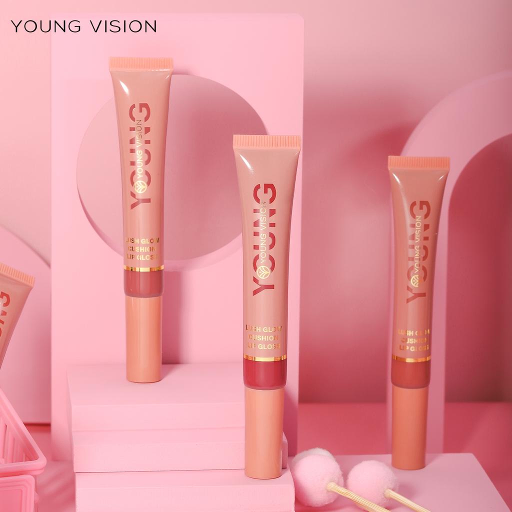YOUNG VISION Жидкий блеск для губ - Увлажняющий блеск для губ с плюшевой кисточкой и глянцевым финишем в нескольких оттенках