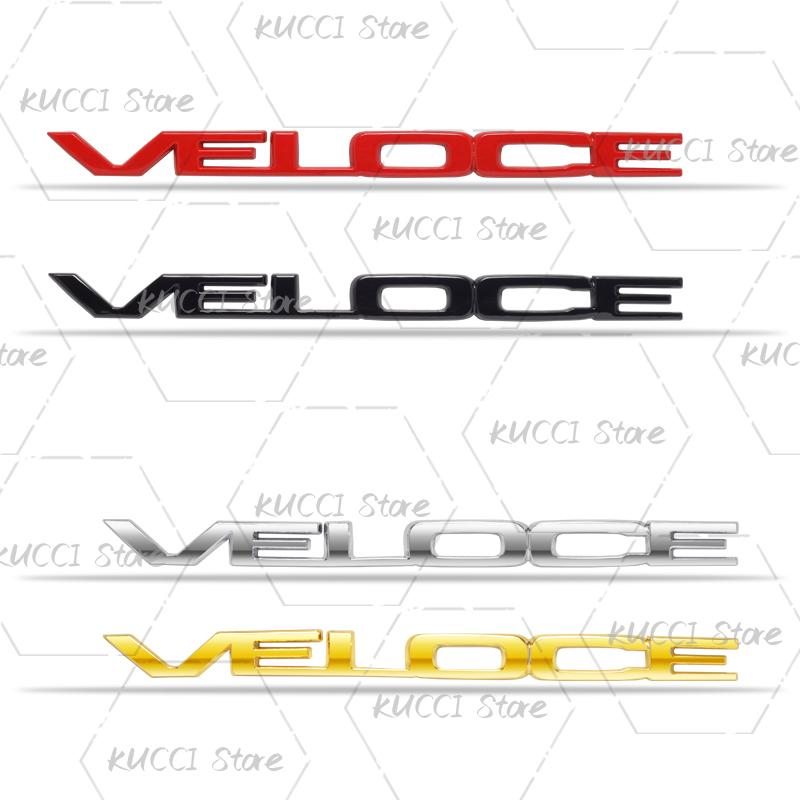 QGDM1 3D Car Sticker VELOCE TI Logo Metal Emblem Badge Decals For Alfa Romeo 159 155 Giulietta Giulia Junior Tonale Stelvio Mito 955