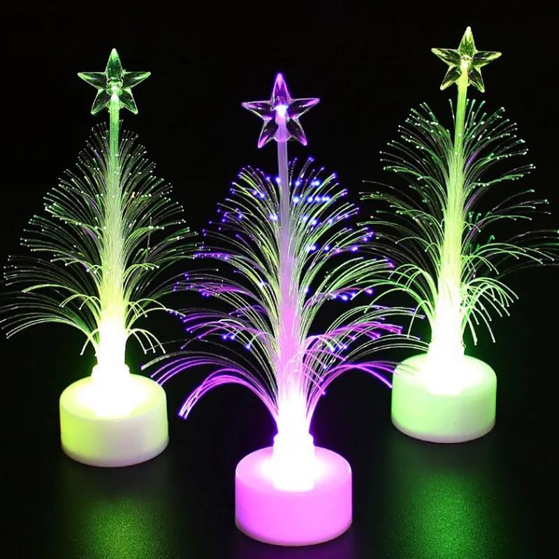 New Creative LED Colorful Christmas Tree Colorful Fiber Optic Tree Street Vendor Goods Christmas Gifts Indoor and Outdoor Scene Decoration YA137