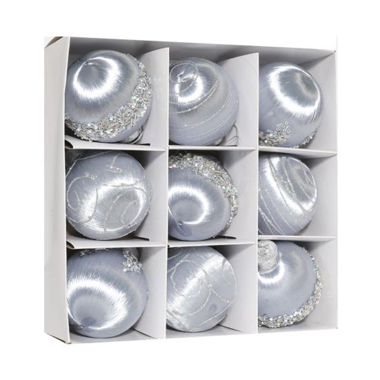 9 шт. 3,15 дюйма Рождественские шары Украшения Блеск Блестки Рождественские Подвески