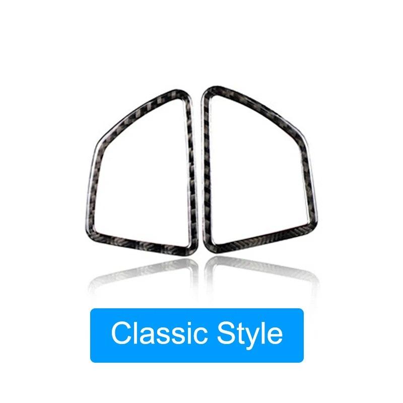 2pcs Carbon Fiber Auto Dashboard Air Conditioning Outlet Frame Trim Cover Stickers For BMW X5 E70 X6 E71 2008-13 Car Accessories