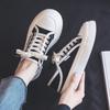 Туфли из ткани Biscuit Two Wear с толстой подошвой Lazy People One Pedal Student Half Drag White Shoes Новые женские туфли для ходьбы на доске