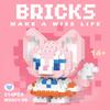 No Box  6Cm High Building Blocks Stitch Kawaii Mini Desktop Ornaments Youth Toys Room Decoration Anime Cartoon Halloween