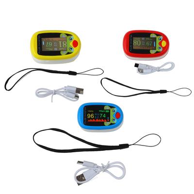 Оксиметр с зажимом на кончике пальца, 6 режимов, автоматическая зарядка через USB, светодиодный монитор кислорода в крови для детей