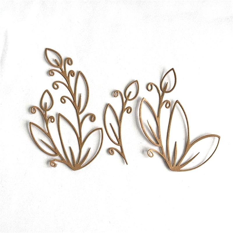 Листья Вырубные штампы Металлические вырубки Шаблоны для тиснения Вырезки Трафареты для скрапбукинга Журнал Изготовление открыток Украшение