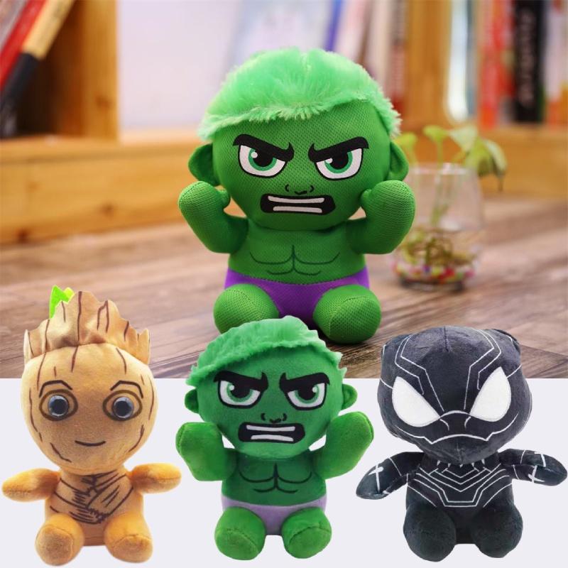 Marvel Мстители Черная Пантера Халк Грут Плюшевые Игрушки Мягкий ПП Хлопок Набитые Супергерои
