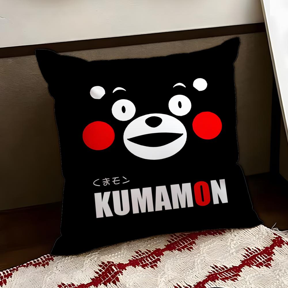 Cute KkumamonS Cushion Cover Reversible Soft Durable Pillow Cover Home Car MultiScene Use for Daily Comfort