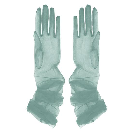 Женские длинные прозрачные перчатки в стиле ретро, эластичные присборенные сетчатые тюлевые перчатки 1920-х годов, танцевальные перчатки для костюма, оперы, вечеринки, свадьбы