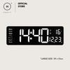 Large LED Digital Alarm Wall Clock with Timer Temperature Date Remote Controller (39 X 13cm)
