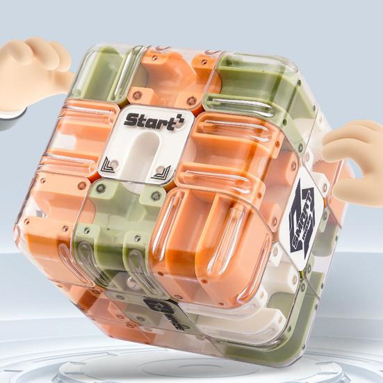 1/2 шт. 3D Головоломка Лабиринт Куб Головоломка 3x3 Лабиринт с перекатывающимся шариком Снятие стресса Тренировка логического мышления Ручной лабиринт с бусинами Обучающая игрушка