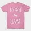 Женская футболка No Prob Llama Смешной принт Харадзюку Кавайная футболка Летняя футболка с коротким рукавом Женская футболка Топ