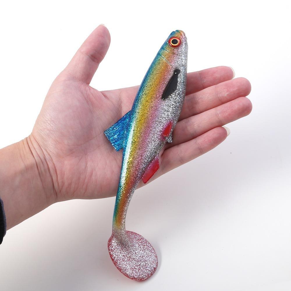 3D Eyes Artificial Swimbait T Tail Fishing Tackle Portable Simulated Fake Bait  Sea Fishing