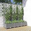 VidaXL Planter with Trellis Light Grey 120x40x121.5 Cm PP 153273