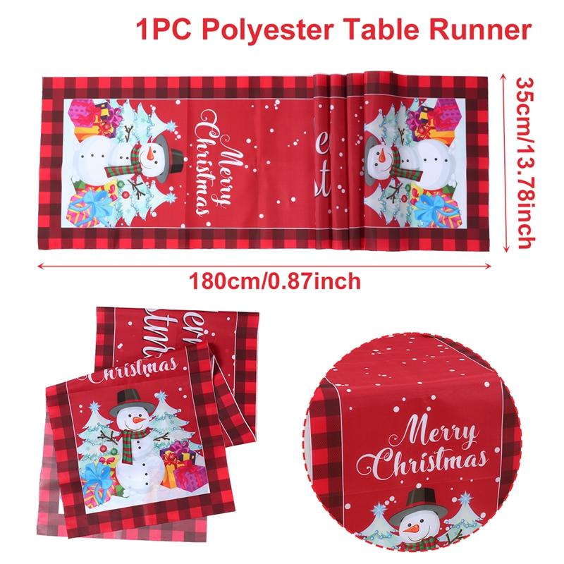 Рождественская дорожка для стола Веселое рождественское украшение для дома 2024 года, чехол для флага на стол, рождественский орнамент, подарок на Новый год 2025 года от Navidad Natal