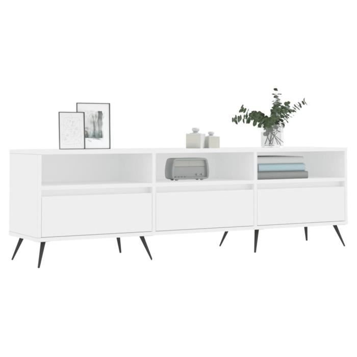 VidaXL TV Stand White 150x30x44.5 Cm Engineered Wood 831252