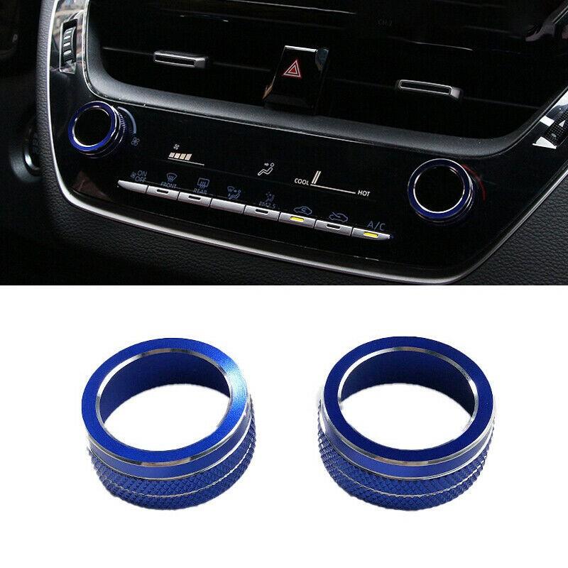 2 шт. автомобильный кондиционер климат-контроль ручка отделка кнопка крышка для Toyota Corolla 2019 2020 2021 автомобильные аксессуары автомобильный кондиционер ручки управления кольцо