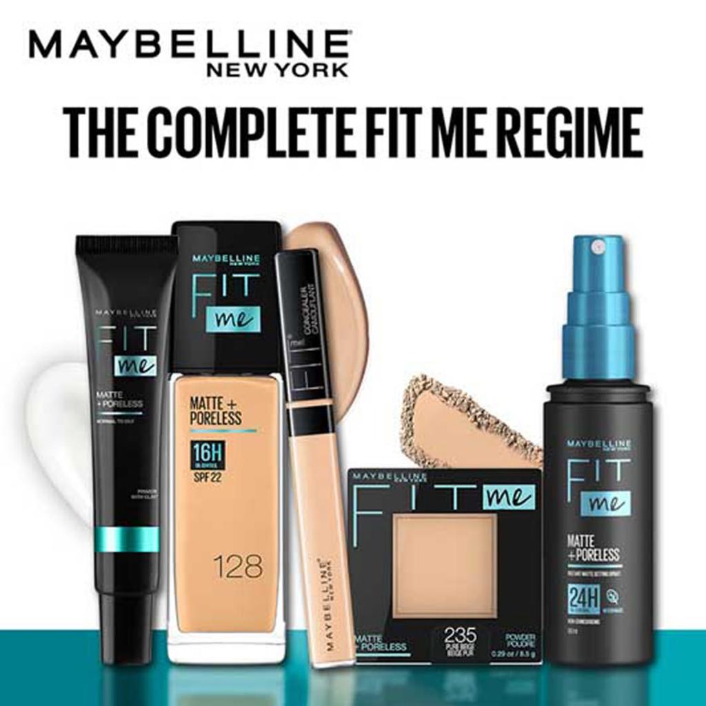 Maybelline New York Fit Me Pressed Powder Foundation Compact 330 Toffee 8.5g Mattifying Long Lasting Shine Control Smooth Finish